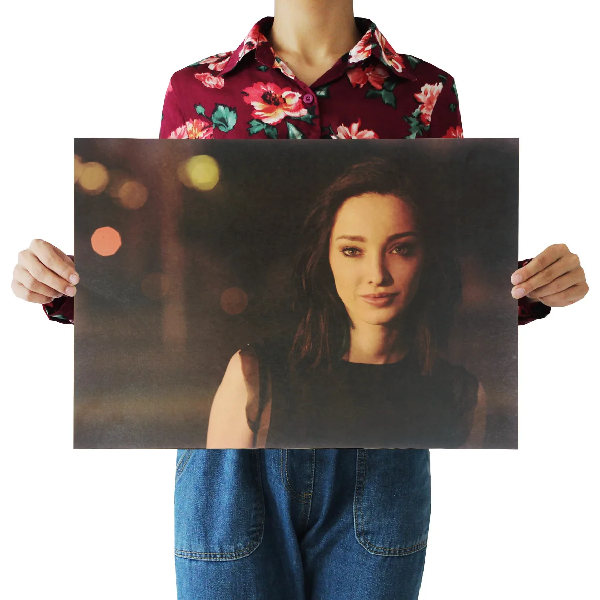 

[A977] POLARIS Little Sister Nostalgic Retro Kraftpaper Poster Indoor Bar Coffee Decorative Painting