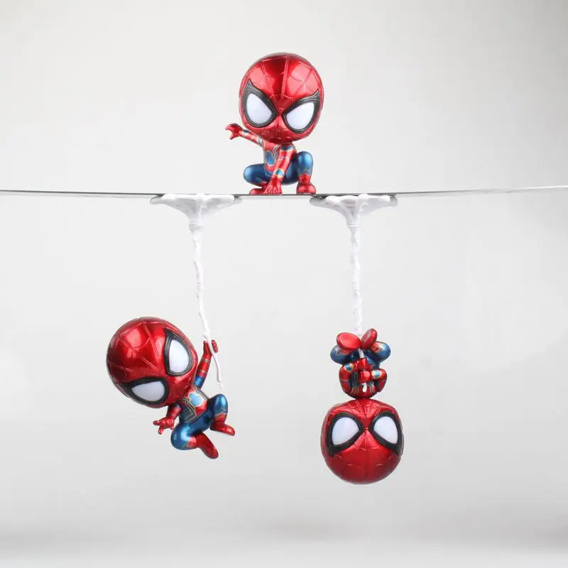 

Avengers 3 Hero Returns Cute Rotating Q-P-Spider-Man diao sheng zi Car Mounted Decoration Scene