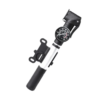 

Bike Pump with Gauge Schrader Presta Mini Portable Bike Tire Pump Kit for Mountain Bike Swimming Ring Basketball