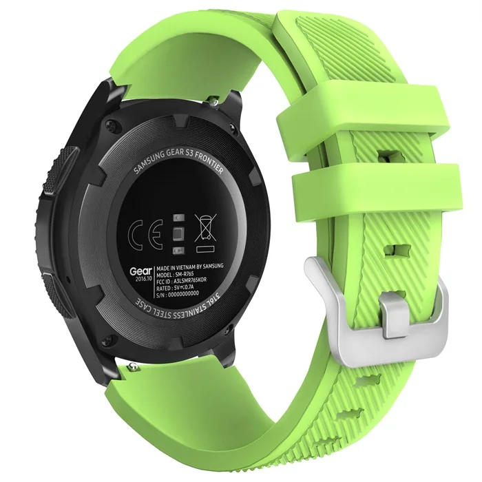 Green MoKo gear S3 Frontier/классический ремешок для часов, мягкий силиконовый ремешок для спортивных часов для samsung gear S3 Frontier/S3 Classic/Galaxy - Цвет: Green
