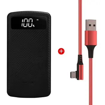 

SCUD Power Bank 10000mAh Portable External Battery Pack Backup Charger+Type-C USB data cable LCD Dual USB for Phones and Tablets