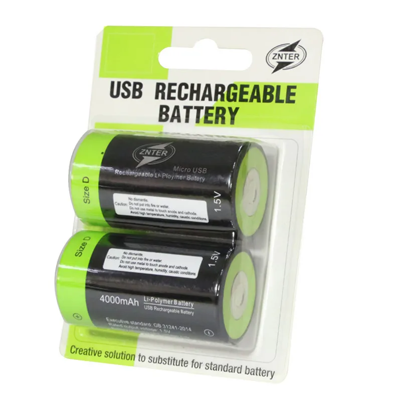 D Размер 4000mAh литиевая батарея Bateria Pilha Recarregavel 1,5 v 2A перезаряжаемая многофункциональная литий-полимерная