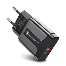 18 Вт Быстрая зарядка 3,0 USB зарядное устройство QC 3,0 Быстрая Зарядка адаптер настенное зарядное устройство для мобильного телефона для iPhone X samsung Xiaomi EU US Plug