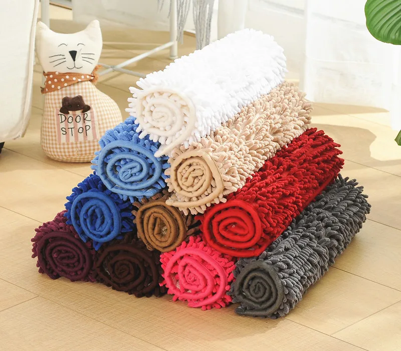 A Generation of Fat Household Doorway Mat Chenille Floor Mat Bathroom Water-Absorbing Anti-slip Mat Environmentally Friendly Hou