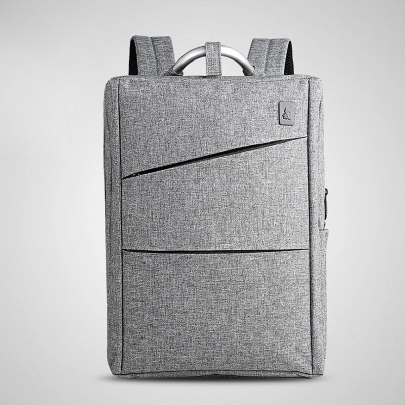 Модные Водонепроницаемый 15 дюймовый ноутбук рюкзак TSA Анти-кражи Для мужчин рюкзаки для путешествий для подростков Бизнес рюкзак сумка мужская сумка-мешок мочил - Цвет: Серый