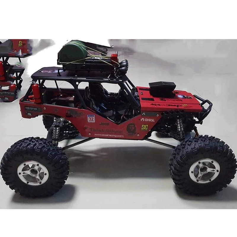 Для 1/10 масштаб радиоуправляемая модель axial Wraith AX90018 90020 металлическая рулонная клетка известность тела с багажником на крышу и металлическими листами