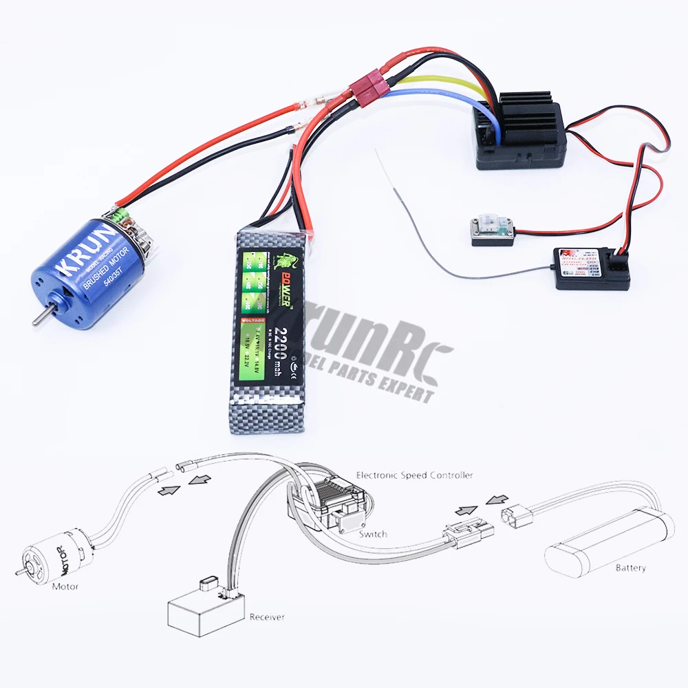 WP 1040 60A водонепроницаемый Матовый контроллер ESC для Hobbywing Quicrun автомобильный двигатель 1/10 Tamiya Traxxas Redcat HSP HPI RC автомобиль