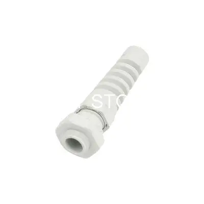 

5mm Long Thread White Plastic PG7 Waterproof IP67 Cable Gland Joint