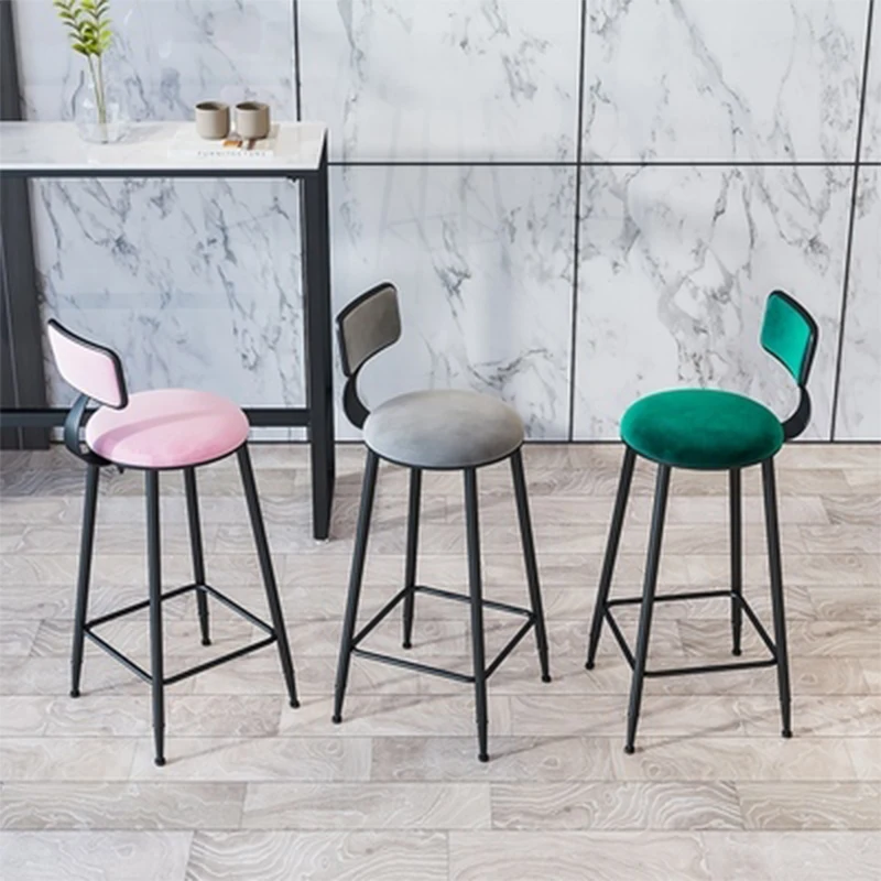 Nordic Light Luxury Net Red Ins Bar Chair Bar Chair Simple and Fashionable High Chair Bar Stool Backrest High Stool Bar Stool