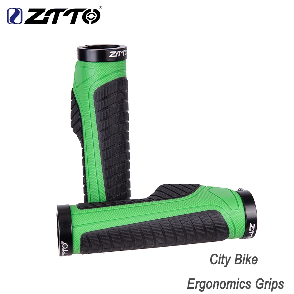 

ZTTO 1Pair Cycling Ergonomics Lockable Handle Grip Anti slip Grips for MTB Folding Bike Handlebar parts AG-42 Alloy + Rubber