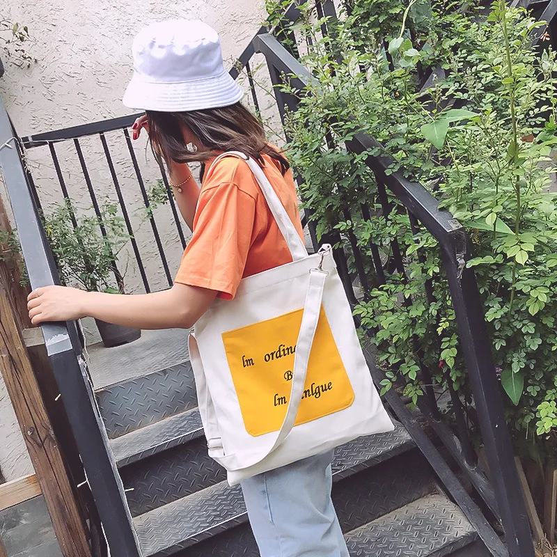 

Manufacturers Wholesale Canvas Bag Women's One Shoulder Canvas Bag Portable Shoulder Bag Fashion Exquisite Canvas Bag Shoulder B