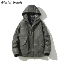 

GlacialWhale Down Jacket Men 2021 Cargo Winter Jacket Hooded Windproof Coat Streetwear Waterproof Hip Hop Casual Jacket For Men