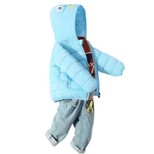 Зимние пальто для девочек хлопковая куртка-пуховик с милой лягушкой для маленьких мальчиков и девочек теплая верхняя одежда с капюшоном Новые модные детские парки