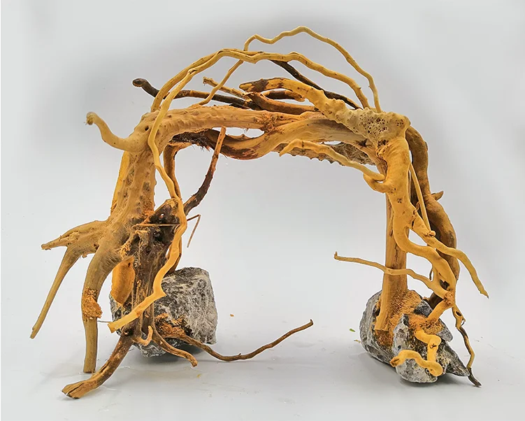 Driftwwood Аквариум Ландшафтный Лес Дерево в мох дерево трава бак камень Горшечное растение маленький Рододендрон корень DIY бонсай