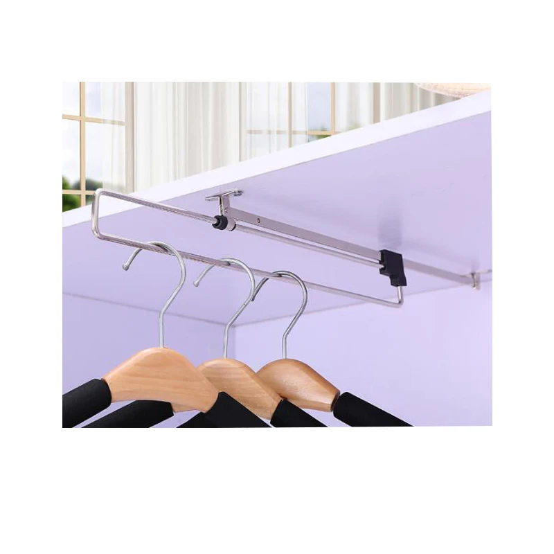 Free Shipping Wardrobe Hang Hanging Rod/telescopic Hanging Clothes Rod
