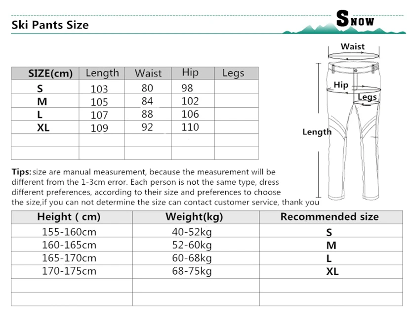 Skiing pants winter ski pants for women cowboy style snow bib ski trousers winter warm outdoor sports windproof snowboard pants