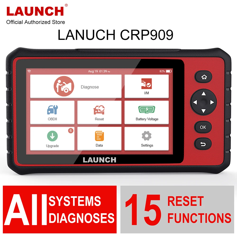 LAUNCH X431 Crp909 Wifi Автомобильная полная система OBD2 сканер ABS TPMS SRS подушка безопасности сброс PK X-431 V+ MK808 автомобильный диагностический инструмент