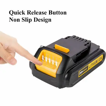 

Original 20V 2000mAh Li-Ion Tools Battery Replacement Rechargeable lithium batteries with lamp for DeWalt DCB201 DCB203 DCB205