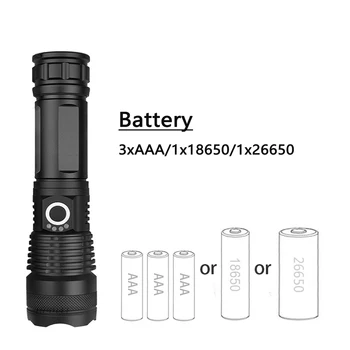 

Fast Shipping Powerful Torch P50 Lamp Rechargeable Lantern Power Indicator for Battery Hunting Safety