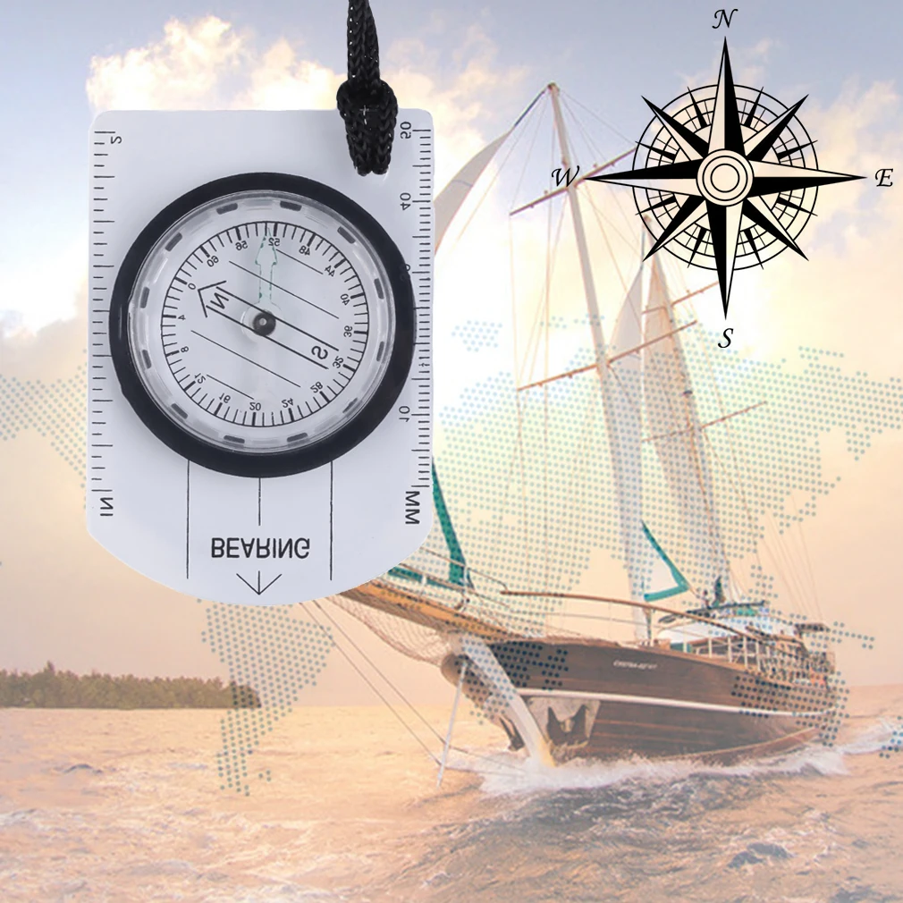 Hot Sale Mini Baseplate Compass for Outdoor Camping Hiking Cycling Map Scale Ruler Scout Military Compass Wholesale Dropshipping