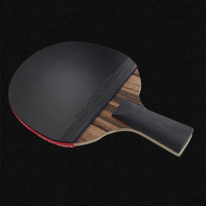 Huieson супер жесткая эбеновая древесина карбоновая ракетка для настольного тенниса 7 слойное лезвие двойные прыщи в резине для быстрой атаки атакующих игроков