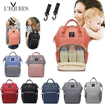 

Lequeen Baby Bags Stroller Bag for Mommy with Hooks Baby Diaper Organizer Backpack Bebe Changing Bag Large Maternity Mummy Bag