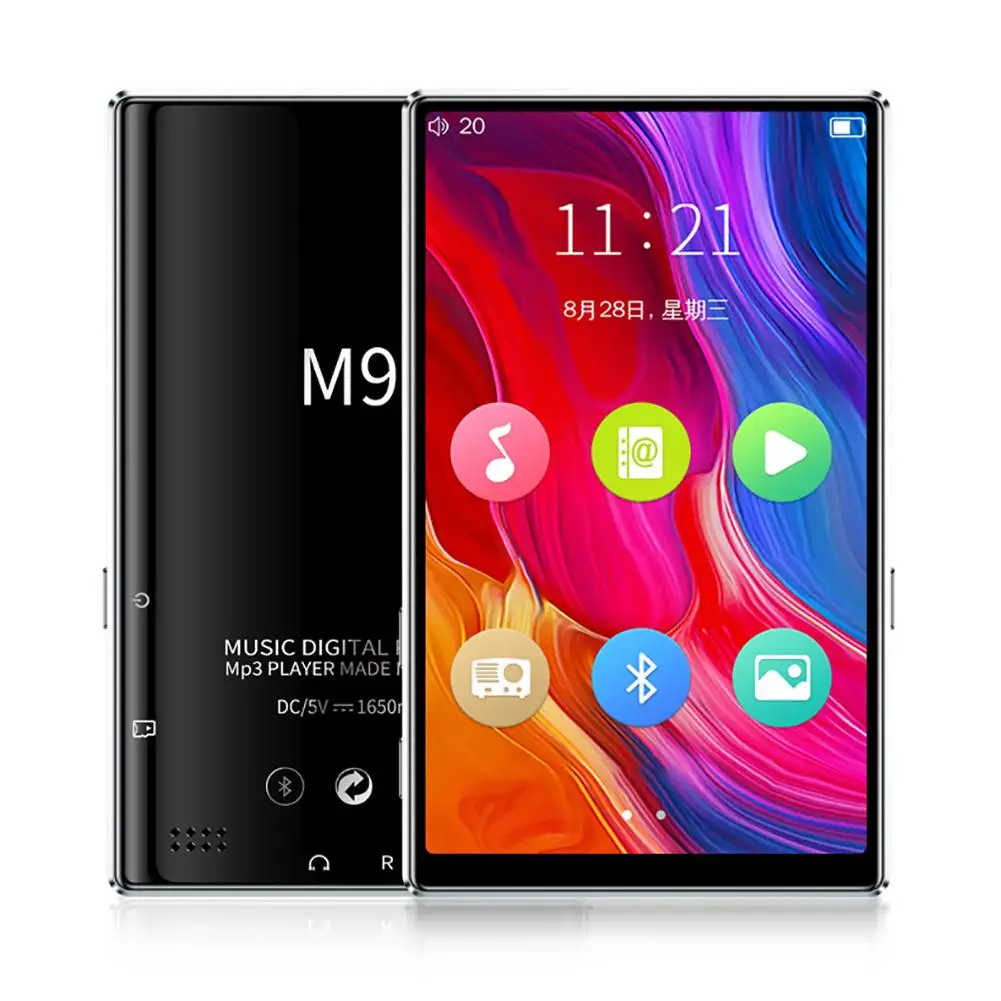 

M9 Bluetooth5.0 MP4 Player 4.0 Inch Full Touch Screen FM Radio Recording E-book Music Video Player Built-in Speaker