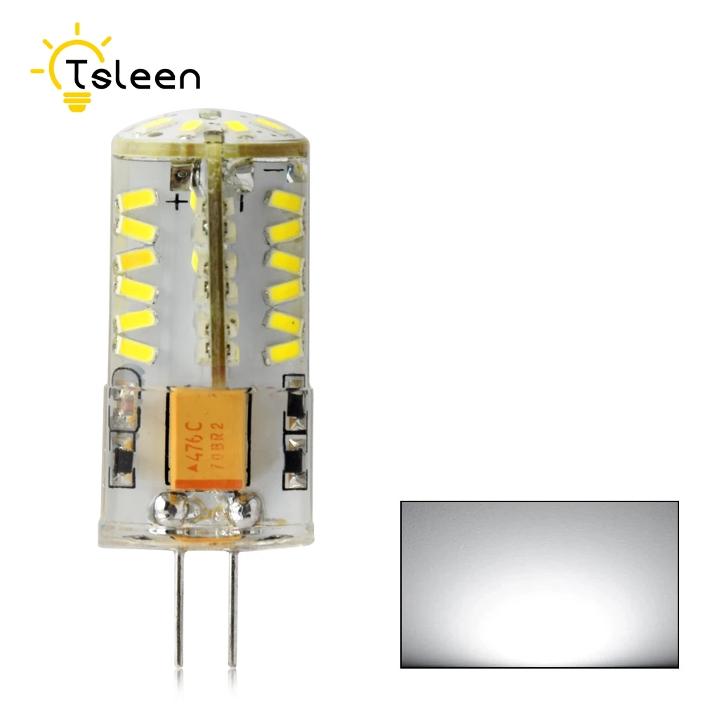 6W 57LEDS cool TSLEEN светодиодный G4 лампочка AC/DC затемнение 12 В 3W 5 Вт 6 Вт 8 Вт 3014 SMD светодиодный светильник заменить галогенный прожектор - Испускаемый цвет: 6W 57LEDS cool