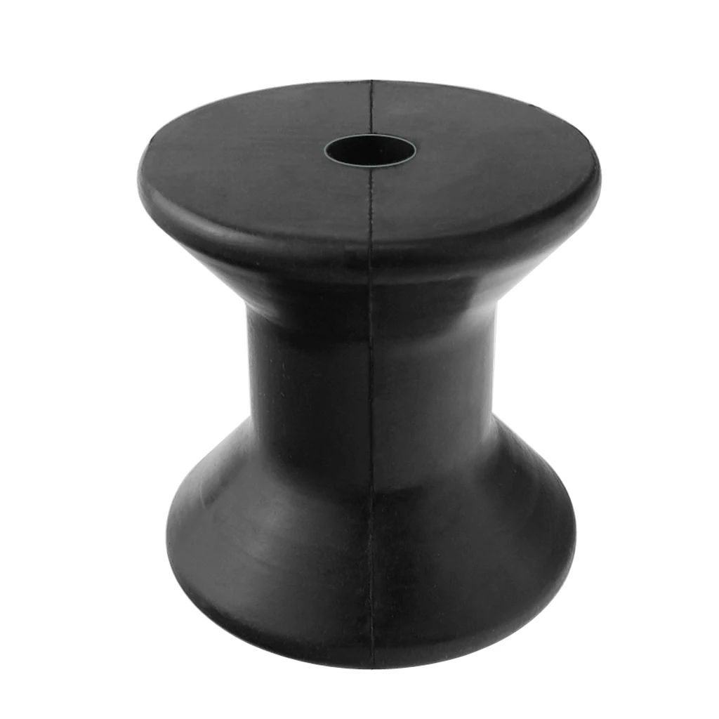 3 Pcs. Universal Rubber Keel Roller Bow Reel For Boat Yacht Marine, Outer Φ75mm, Inner Φ14mm, Length 76mm