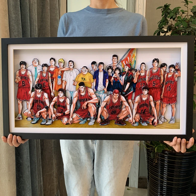 スラムダンクxiangbei写真家族の肖像画の装飾ステレオ写真花道桜木マッチングモデル手作りコラージュギフト フレーム Aliexpress