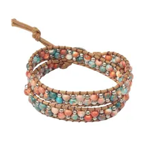 W025 BIGBING ювелирное изделие, модный многослойный браслет ручной работы с камнем из бисера, женский браслет, модный браслет, модное ювелирное изделие