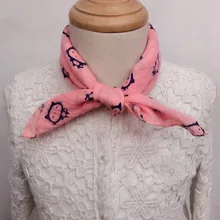 Весна, новинка, 45*45, хлопок, льняной с принтом, детский маленький квадратный шарф, повязка для волос, для мальчиков и девочек, модная, многофункциональная горловина, B051