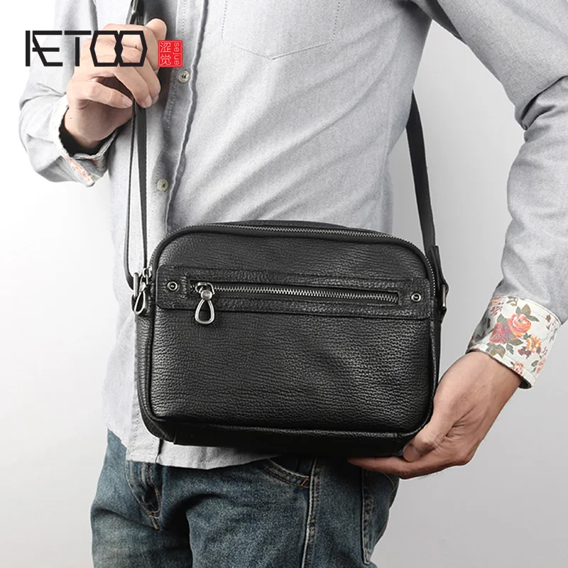 AETOO font b Men s b font font b bags b font leather font b shoulder