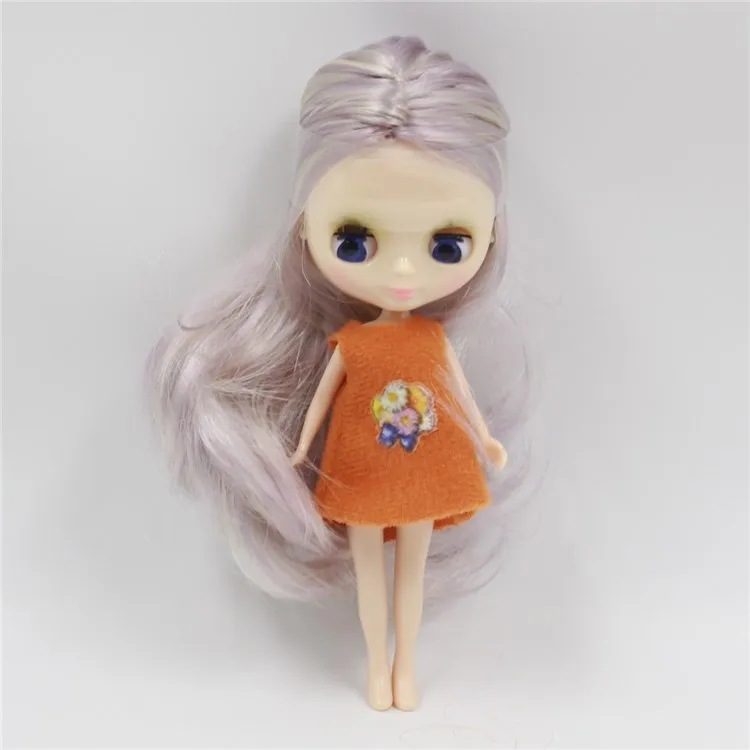 Мини-кукла Blyth 10 см BJD нормальная кукла тела, случайное платье, может изменить макияж, куклы+ платье+ сумка для хранения, детские игрушки для девочек - Цвет: style 21