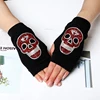 Guantes de invierno cálidos con pantalla táctil para mujer, Media guantes de conducir dedo, Punk, Calavera, diamantes de imitación, guantes de salto H82 ► Foto 2/6