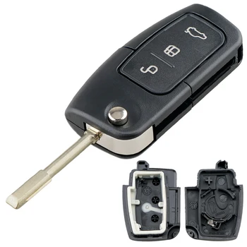

3 Buttons Car Key Fob Case Shell with F021 Blade Flip Folding Remote Cover Fit for Ford Fiesta Focus 2 Ecosport Kuga Escape