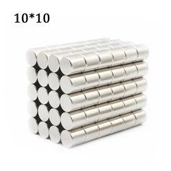 5/10/15/20 Pcs 10x10 Round NdFeB Neodymium Magnet 10mm x 10mm N35 Super Powerful Rare Earth Small imanes Permanent Magnetic Disc