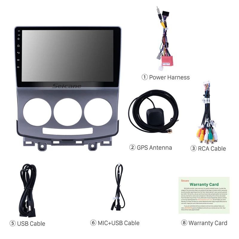 Seicane 9 &quotAndroid 0 HD 8-ядерный стерео блок gps радио для старых Mazda 5 RDS 2005-2009 2010