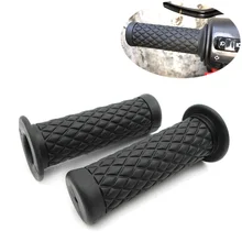 Мотоцикл 7/" Ретро винтажный резиновый руль ручной акустическая система конец для MOTO GUZZI V9 yamaha XSR900 Ducati Scrambler BMW R-nineT