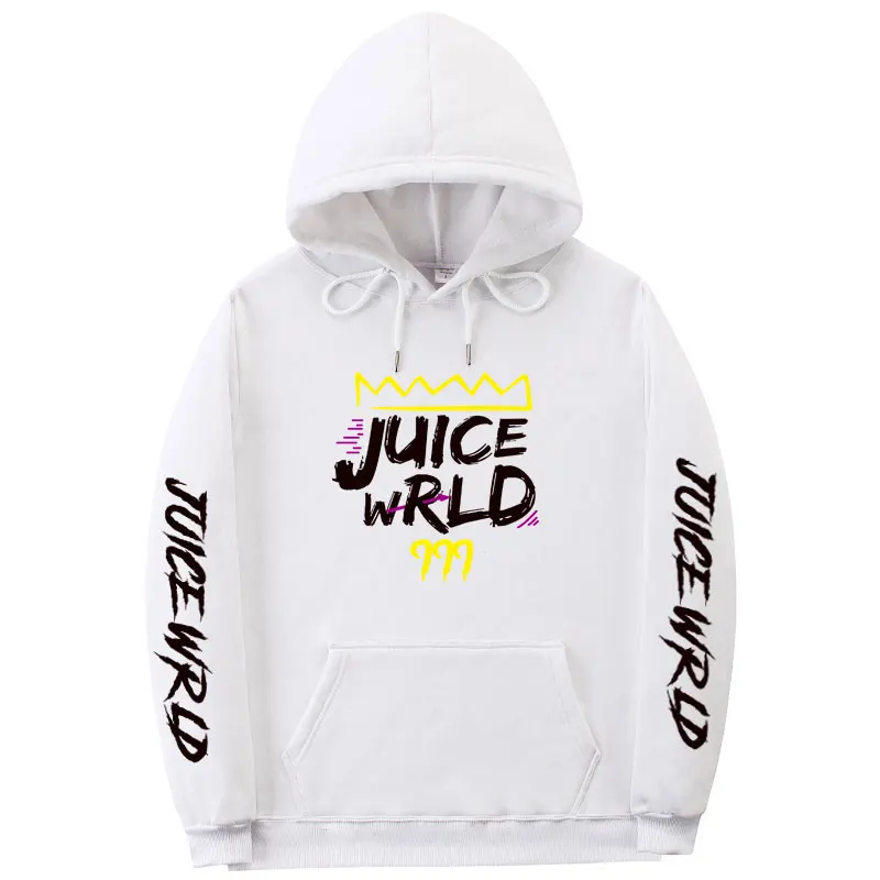 Белые толстовки с капюшоном Juice WRLD для мужчин и женщин повседневные Harajuku в стиле