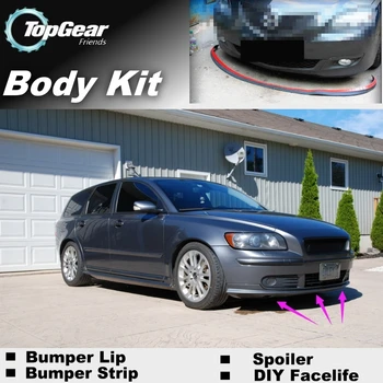 

Bumper Lip Deflector Lips For Volvo V50 2004~2012 Front Spoiler Skirt For TopGear Friends Car Tuning / Body Kit / Strip