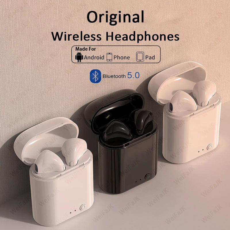 

Wireless Headphones Bluetooth 5.0 Earphones Sports Music Earbuds Headset i7S TWS With Mic Fashion Headphones For All smartphones