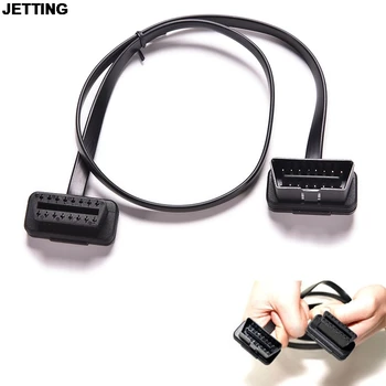 

JETTING High Quality 2FT OBD2 Thin 16Pin Male to Female ELM327 Diagnostic Extension Cable Connector Drop Shipping