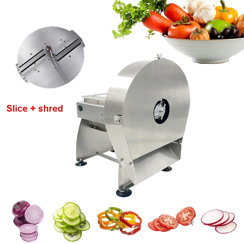 Commercial Electric Slicer Potato Shredder Stainless Steel Onion Cutter  Machine Double Head Vegetable Cutter Machine - AliExpress
