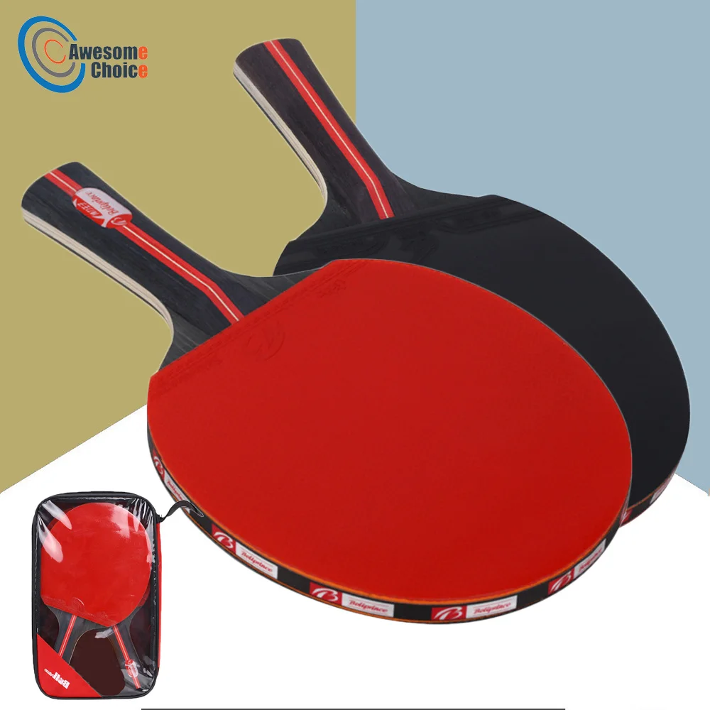 2pcs/lot Table Tennis Bat Racket Double Face Pimples In Long Short