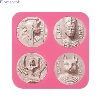 

DIY Liquid Silicone Egyptian Pharaoh Ancient Coin Modeling Mold Cake Fondant Mold Chocolate Mold Aroma Plaster Mold Cake Decor