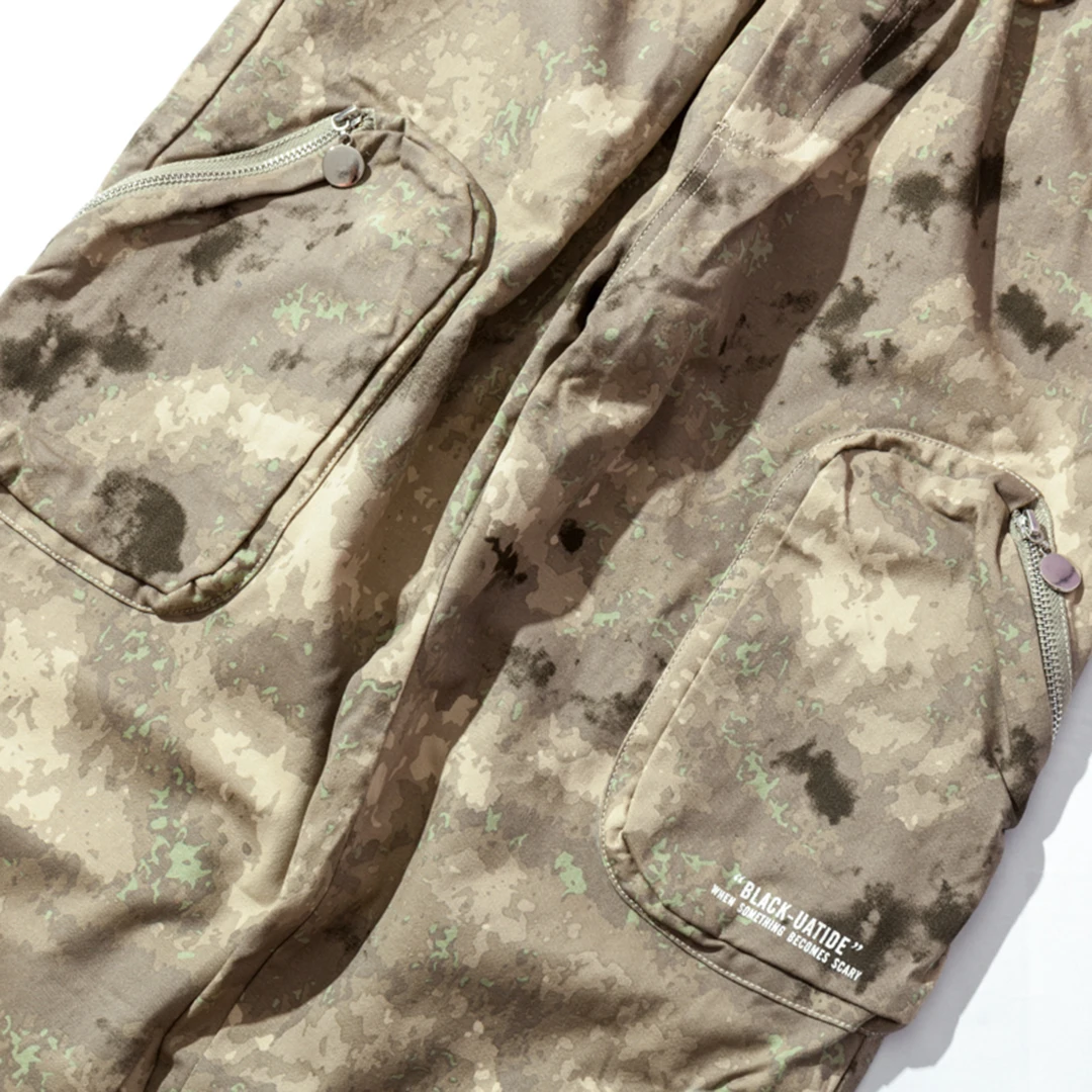 April MOMO мужские камуфляжные боковые спортивные брюки с карманами военные повседневные камуфляжные мужские брюки-шаровары Хип-хоп штаны для уличного бега