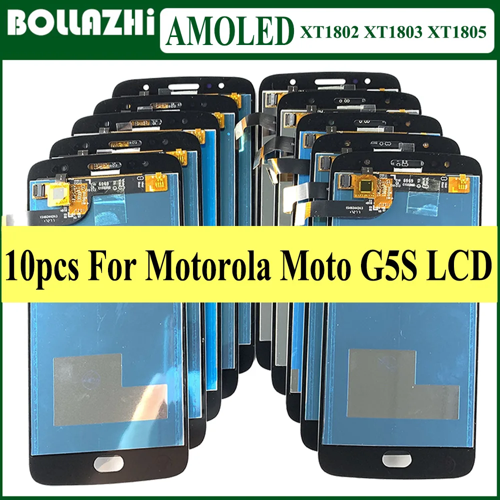 Оптовая продажа 10 шт./лот Amoled дисплей для Moto G5s XT1792 ЖК-дисплей с сенсорным экраном
