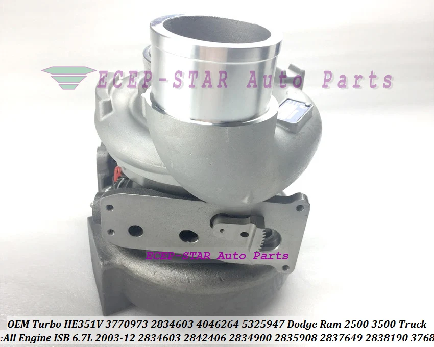 OEM Turbo HE351V 3770973 2834603 4046264 5325947 Турбокомпрессор Для Dodge Ram 2500 3500 детали для двигателя грузовика ISB 6.7L 2003-12