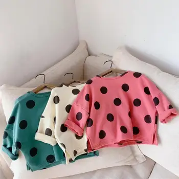 

Baby Girls Sweatshirt Toddler Kids Girl Cute Dot Long Sleeve Tops Hoodie Baby Girls Coat Outerwear Casual Pullovers